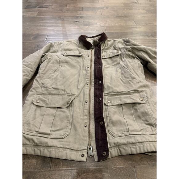 Duluth Mens Beige Fire Hose Iron Range Field Coat Heavy Duty Warm Size XL $159 - Picture 4 of 9